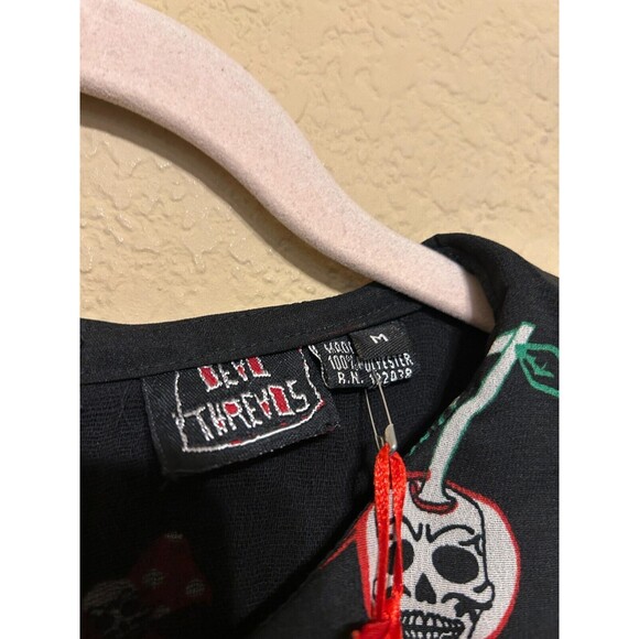 NWT Dead Threads Fit Flare Dress Womens Small Cherry Skull Rockabilly Punk VLV - Picture 8 of 9